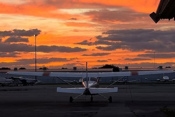 Plane sunset
