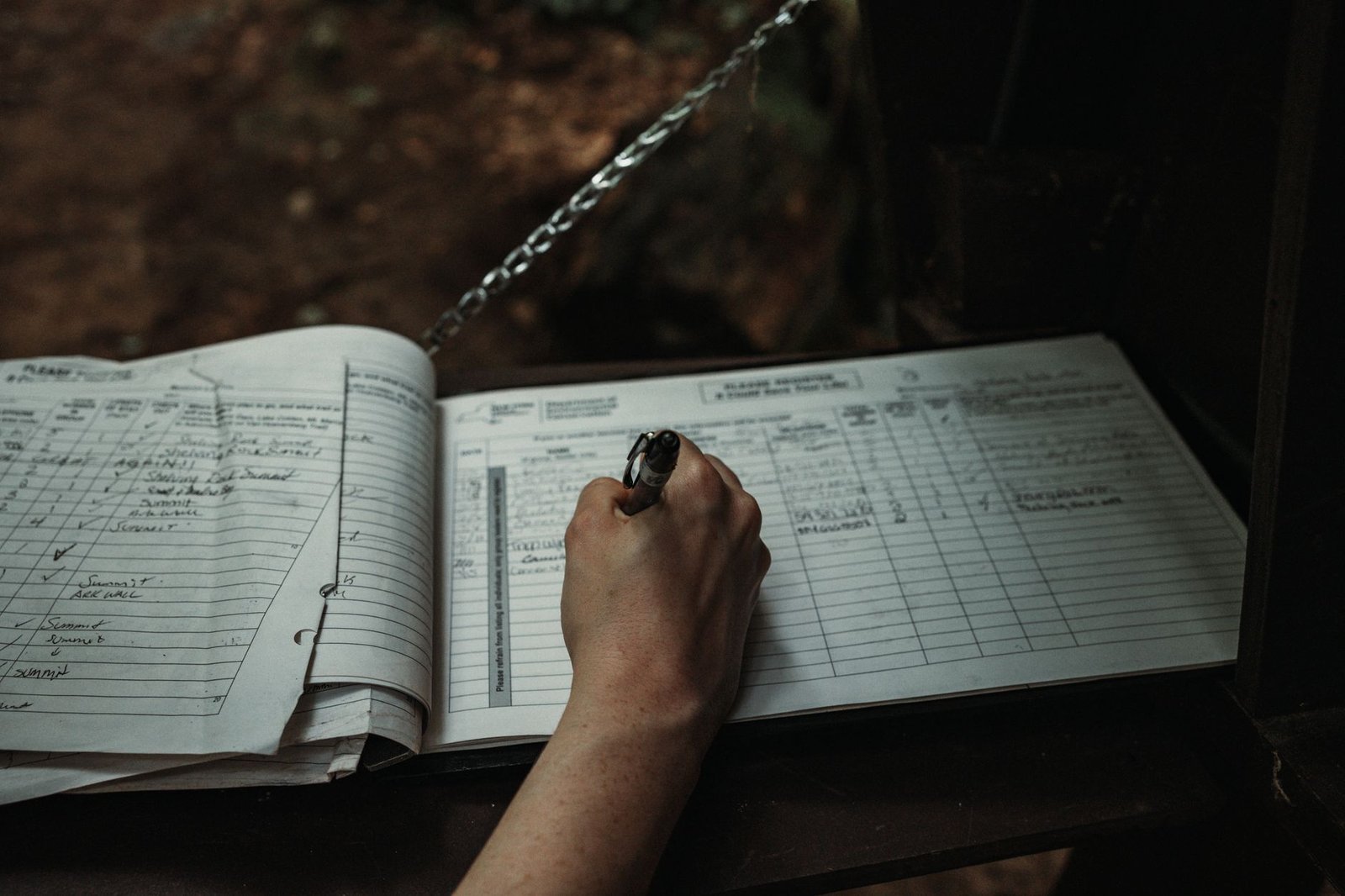 Pilot working through a checklist before flight