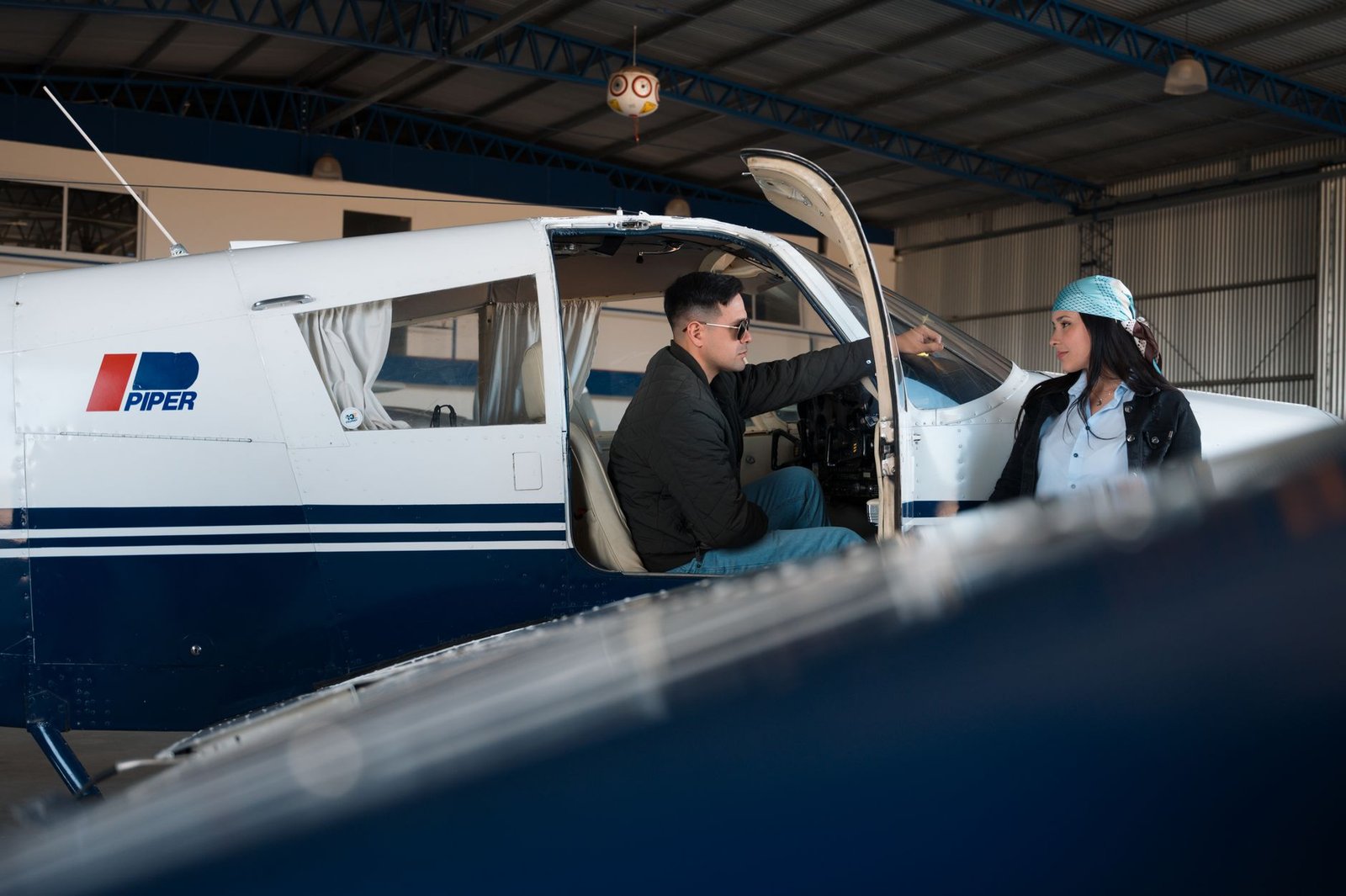 Pilot meeting an examiner for a licence verification appointment