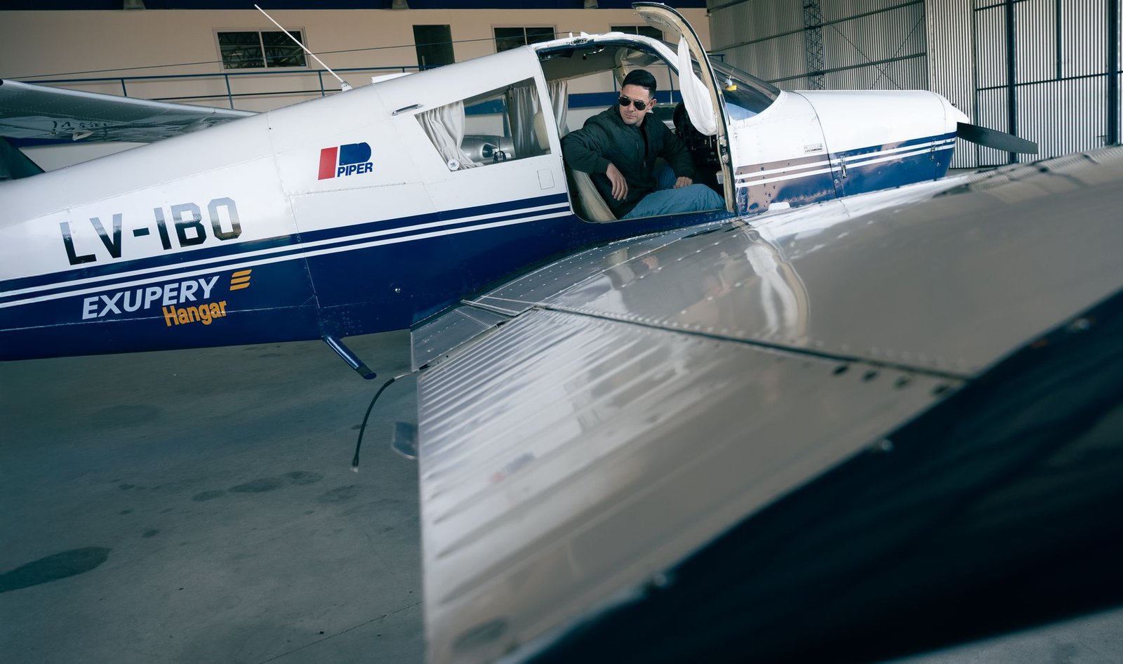 Student pilot practicing with an instructor during flight training