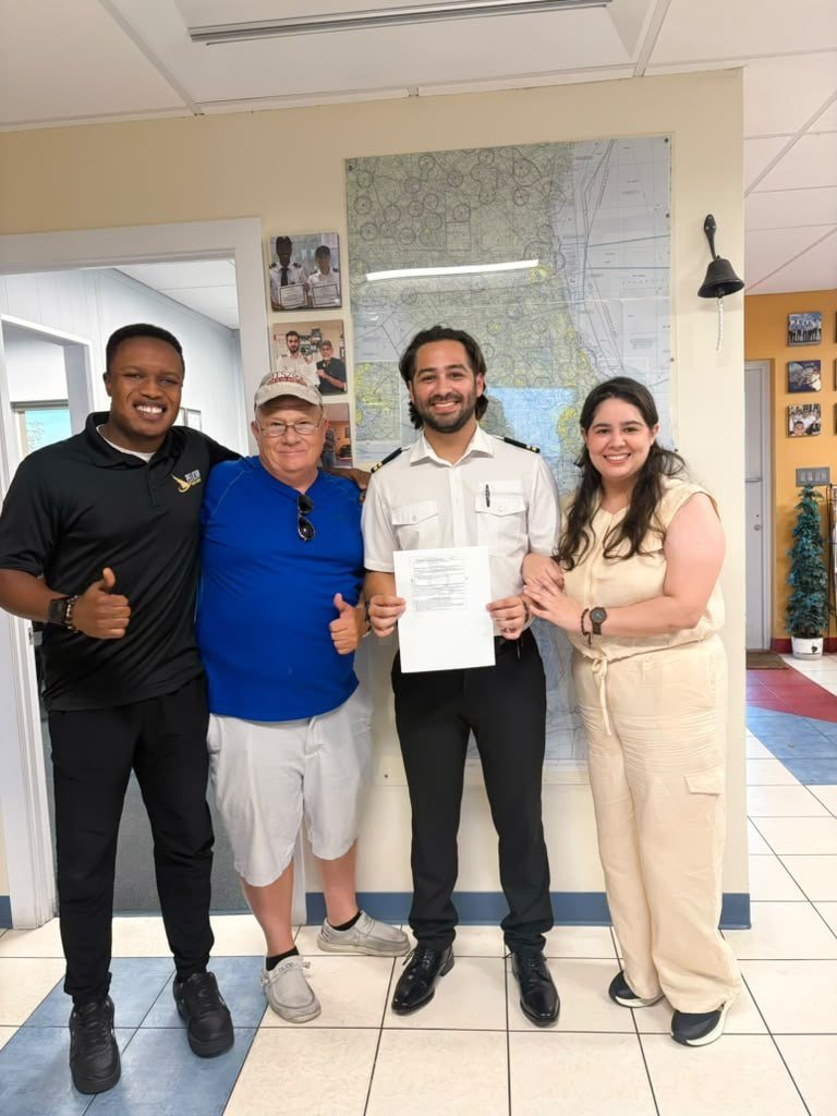 Agu after earning his Instrument Rating at Pelican Flight Training