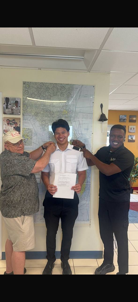 New Pelican pilot receives epaulettes