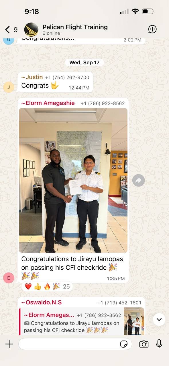 Jirayu passes CFI checkride at Pelican